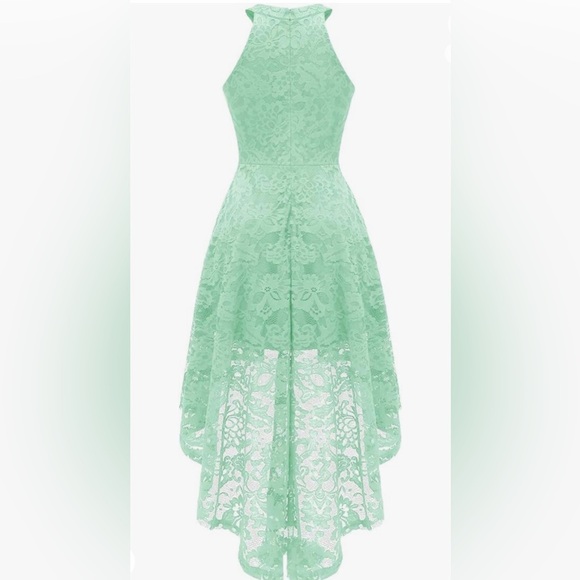 Halter Dress High Low Mint Green Size L - Picture 7 of 15